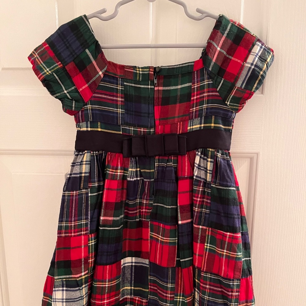 Plaid dress with tulle skirt